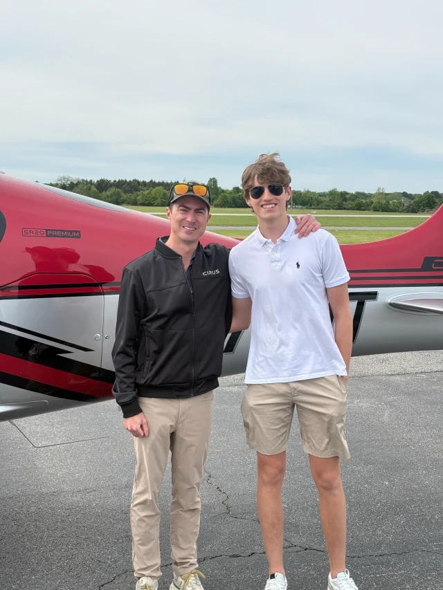 Congratulations to Cooper Brammer for conducting his first solo ON his 16th Birthday!! That’s such a special day to celebrate reaching his first aviation milestone in his flying journey.  In addition, we have his dad and two brothers with their solo shirts to add to the fun and festivities. His grandfather(also a pilot, but not pictured) was there to cheer Cooper on as well. Way to make aviation a family affair! ✈️🥂
•
•
•
#cirrus #flying #pilot #aviation #planes